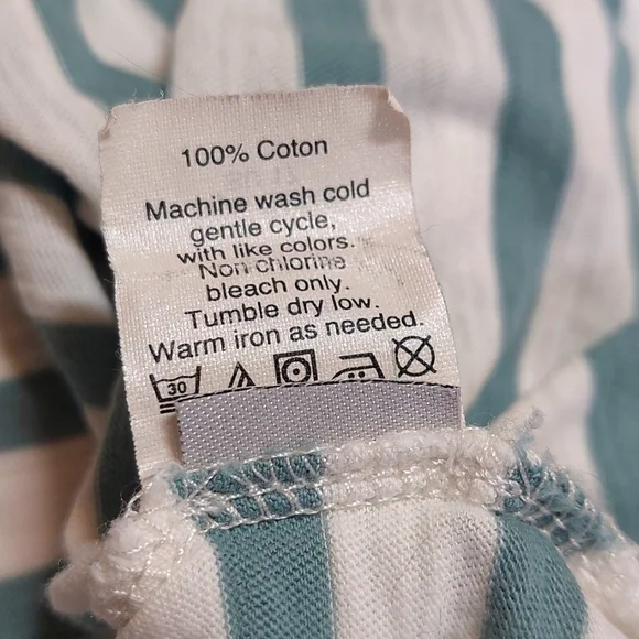 Madewell green and white striped tee, size XXS (runs big) - Picture 5 of 5